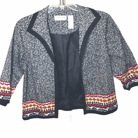 Alfred Dunner Contrast Edge Suit Blazer Jacket - Picture 1 of 6